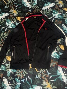 Polo by Ralph Lauren Black Jacket with Red Trim